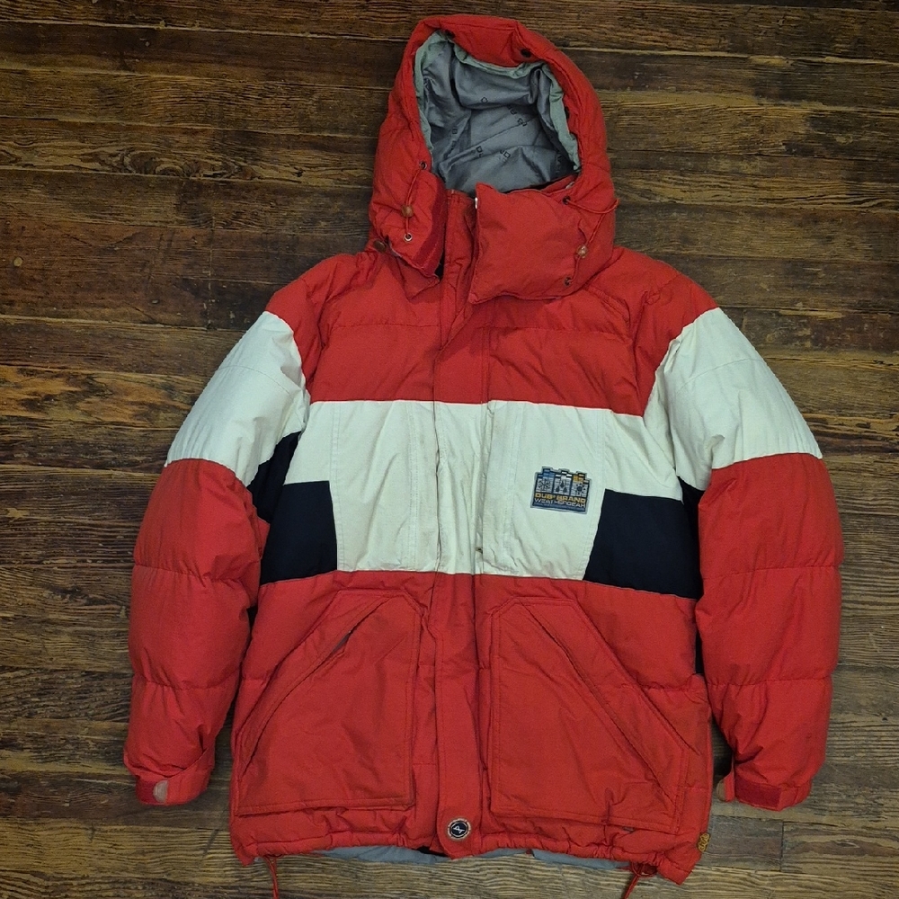 Men's Red and White Ski Jacket